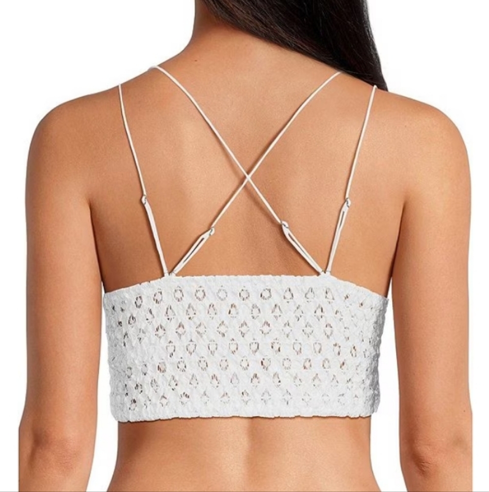 Free People Bralette white Adella Size Small - Picture 2 of 5